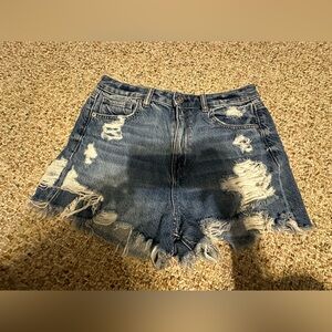 American eagle mom jeans! Distressed and super cute:)